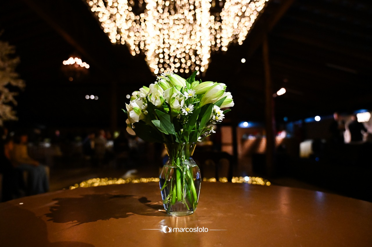 Decoração floral de mesa